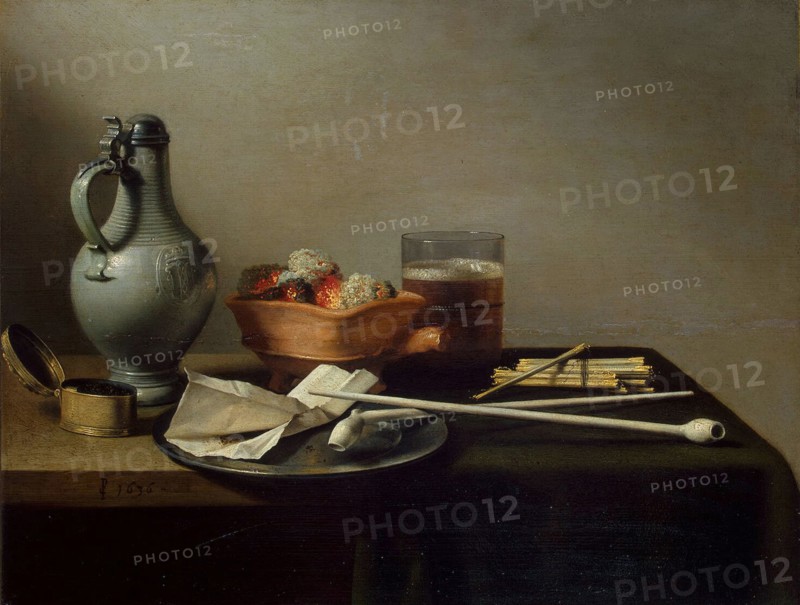 Still Life with Clay Pipes', 1636. Creator: Claesz, Pieter (c. 1597-1660).