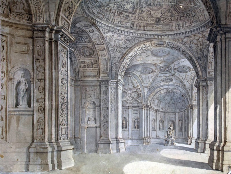 Interior of the Villa Madama in Rome, 1750-1752. Creator: Clérisseau, Charles Louis (1722-1820).