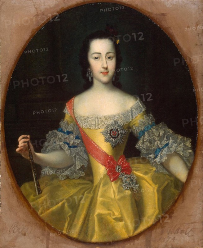 Portrait of the Grand Duchess Ekaterina Alekseyevna', (1729-1796), c1745. Creator: Grooth, Georg-Christoph (1716-1749).