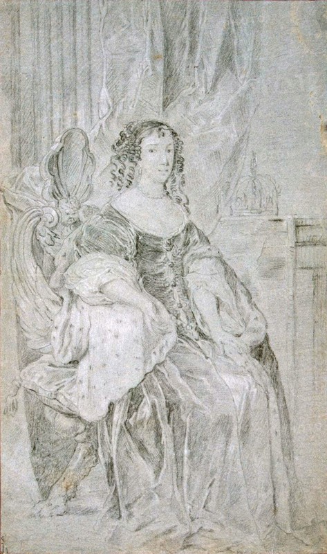 Portrait of Catherine of Braganza (1638-1705), 1670s. Creator: Lely, Sir Peter (1618-1680).
