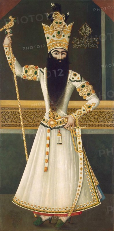 Portrait of Fath Ali Shah Standing', (1797-1834), 1810. Creator: Mihr Ali (active 1795-1830).