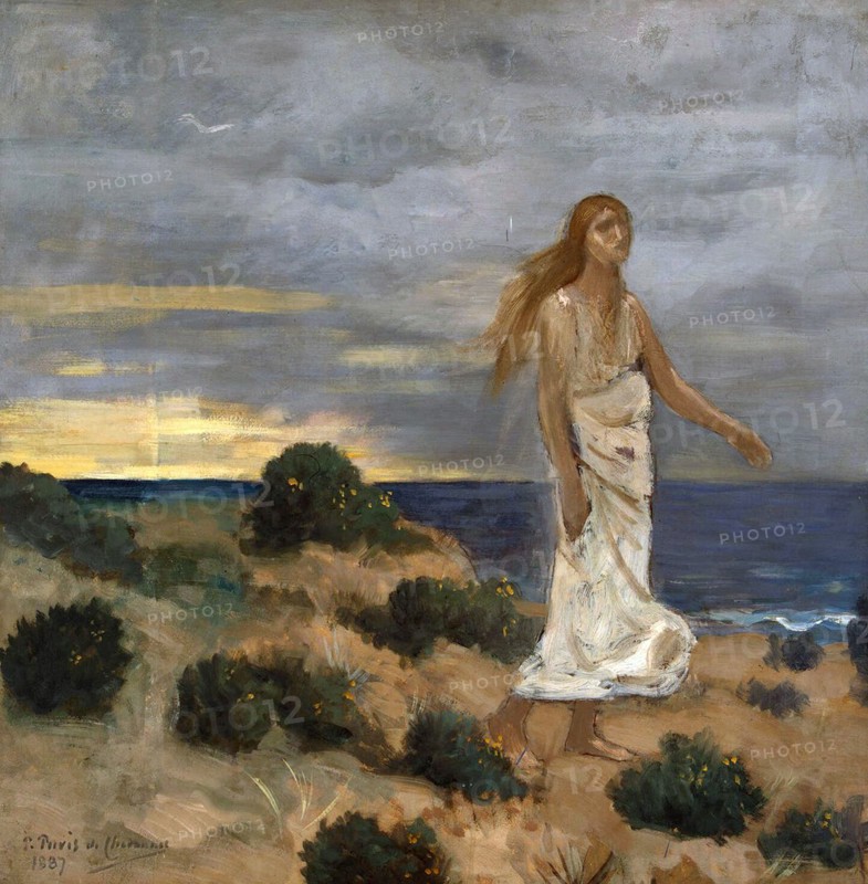 Woman on the Beach', 1887. Creator: Puvis de Chavannes, Pierre Cécil (1824-1898).