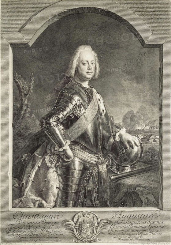 Portrait of Christian August, Prince of Anhalt-Zerbst (1690-1747), 1750.  Creator: Schmidt, Georg Freidrich (1712-1775).