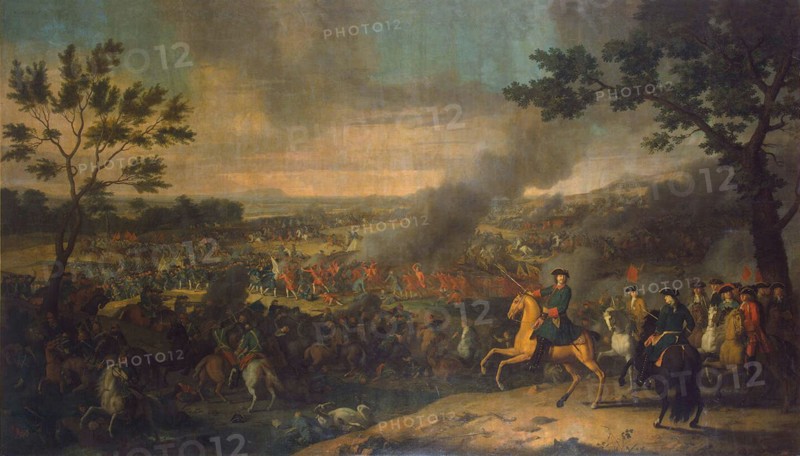 The Battle of Poltava on 27th June 1709, 1717-1718.  Creator: Caravaque, Louis (1684-1754).