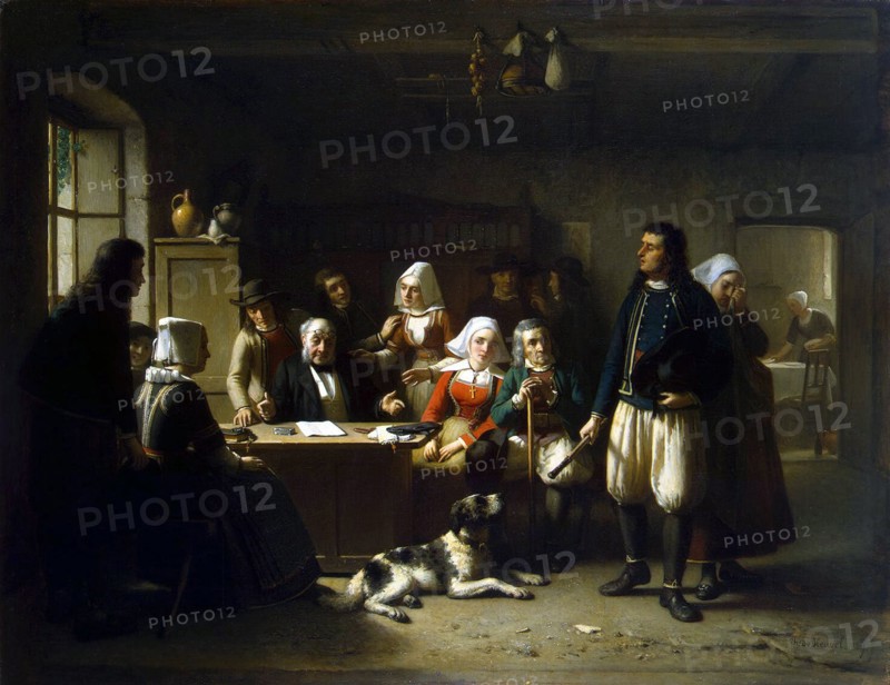 After the Unsealing of the Will', 1869. Creator: Heuvel, Theodore Bernard de (1817-1906).