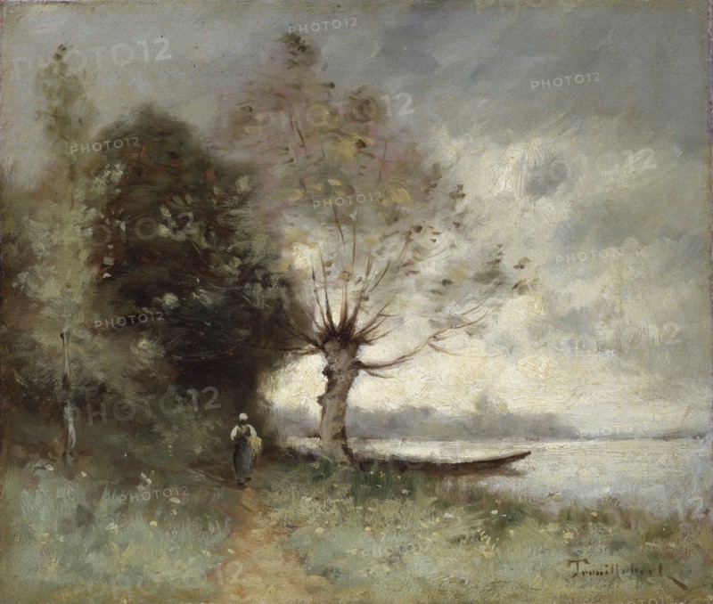Bank of the Loire Near Chouze', 1893. Creator: Trouillebert, Paul Desire (1829-1900).
