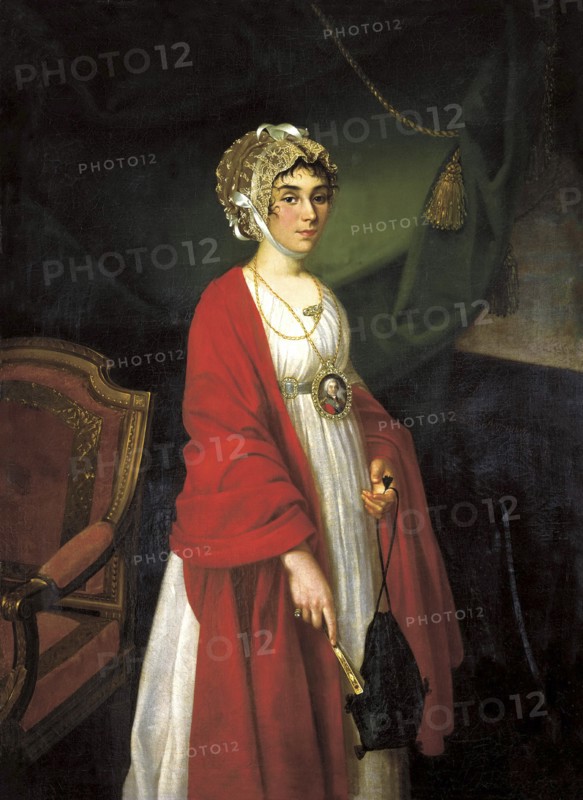 Portrait of the Actress and Singer, Countess Praskovya Sheremetyeva ', (Zhemchugova) (1768-1803), 18 Creator: Argunov, Nikolai Ivanovich (1771-after 1829).
