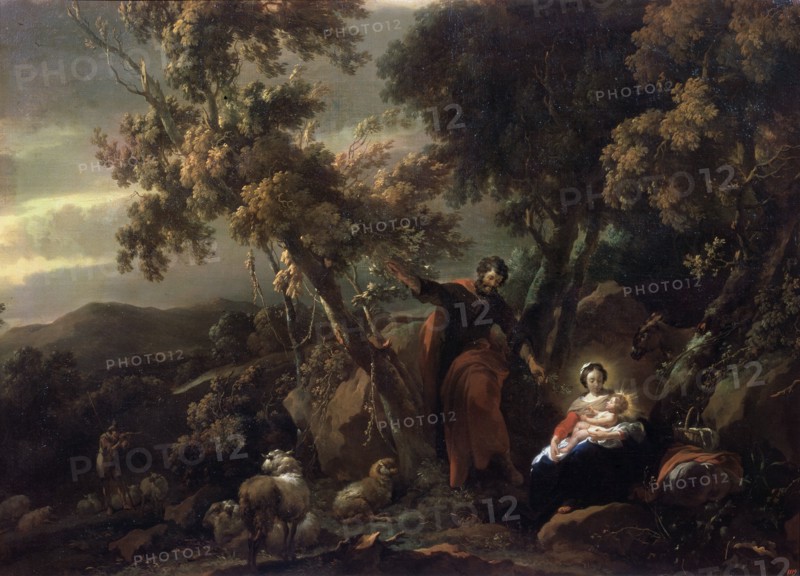 'Rest on the Flight into Egypt', 17th century.  Artist: Nicolaes Berchem