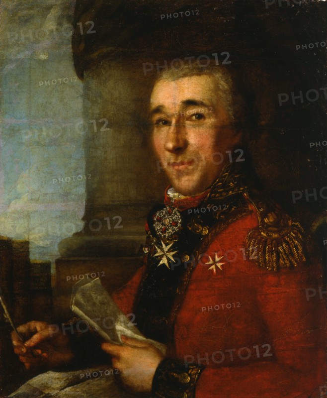 Portrait of General Count Alexey Arakcheyev, late 18th century. Artist: Russian Master