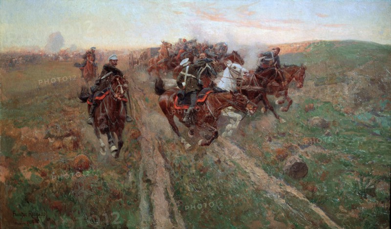 'Scene from the Battle of Kuryuk-Dara in July 1854', 1900.  Artist: Franz Roubaud