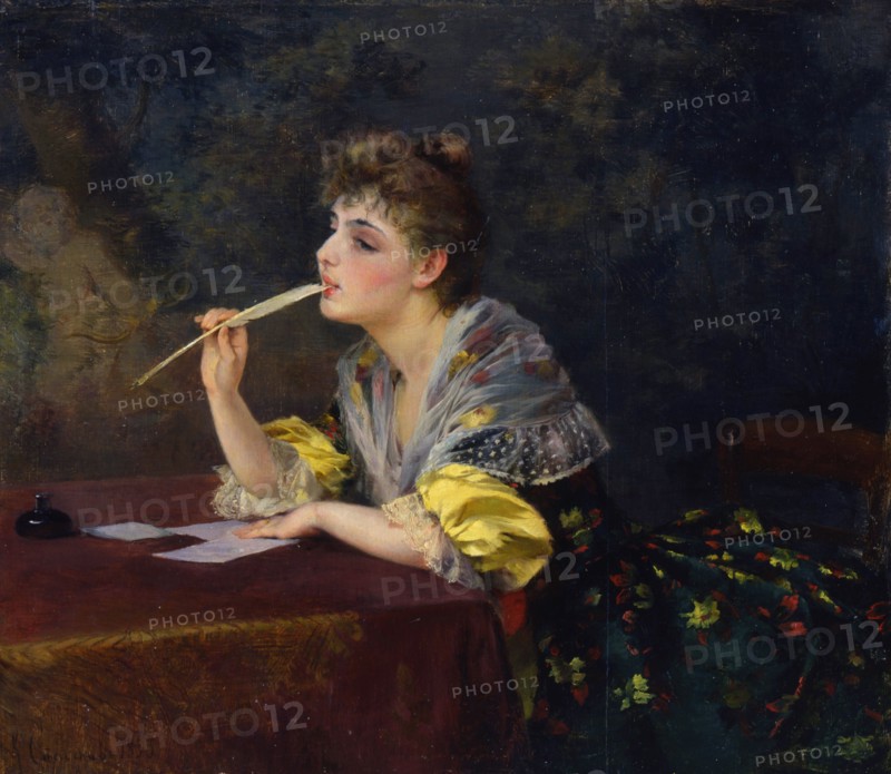'A Letter', 1893.  Artist: Klavdi Stepanov