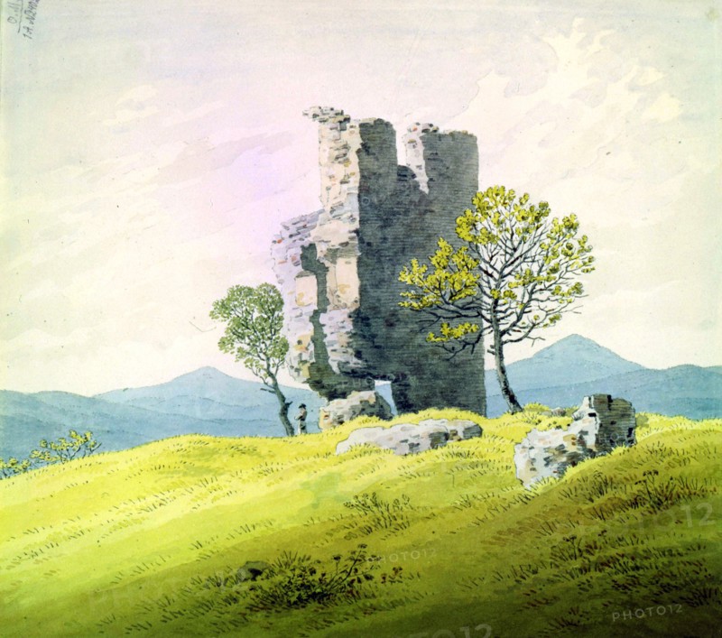 'The Castle in Teplitz', late 18th or 19th century. Artist: Caspar David Friedrich