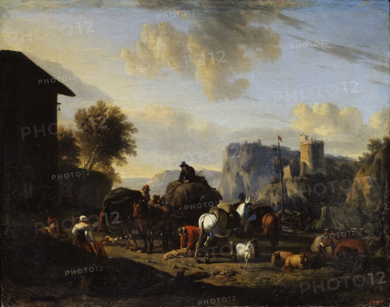 'The Rest of the Convoy', 17th century. Artist: Nicolaes Berchem