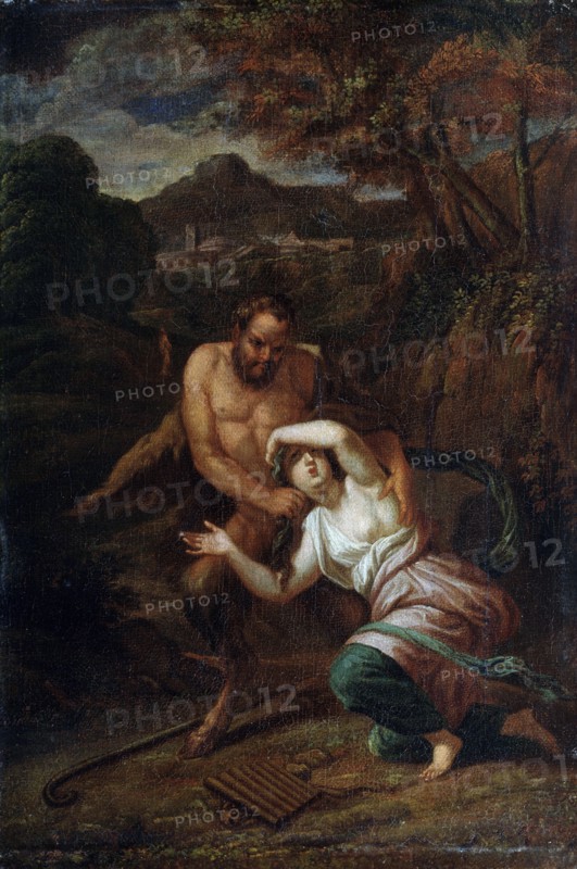 'Pan and the Nymph Syrinx', 17th century. Artist: Sébastien Bourdon
