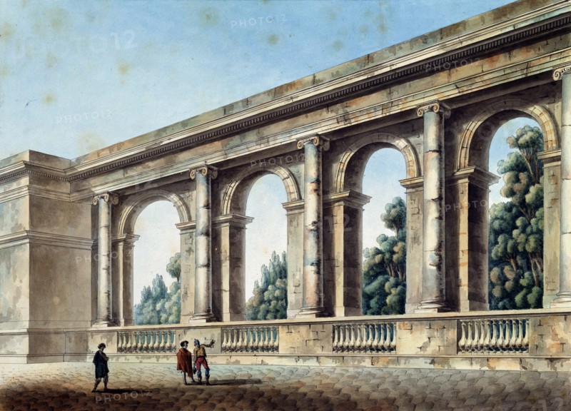 'View of an Arched Gallery', c1791-c1794. Artist: Thomas de Thomon
