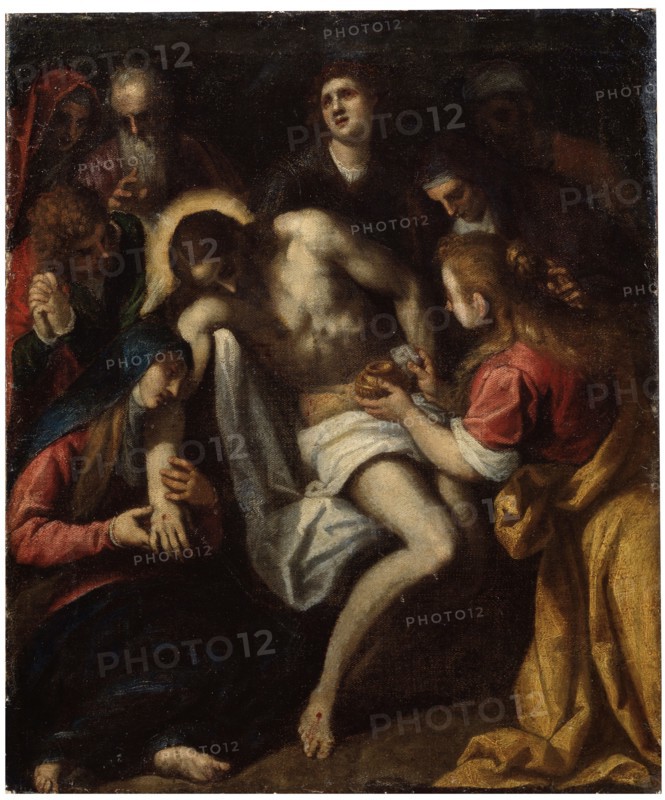 'The Lamentation over Christ', late 16th or early 17th century. Artist: Leandro Bassano