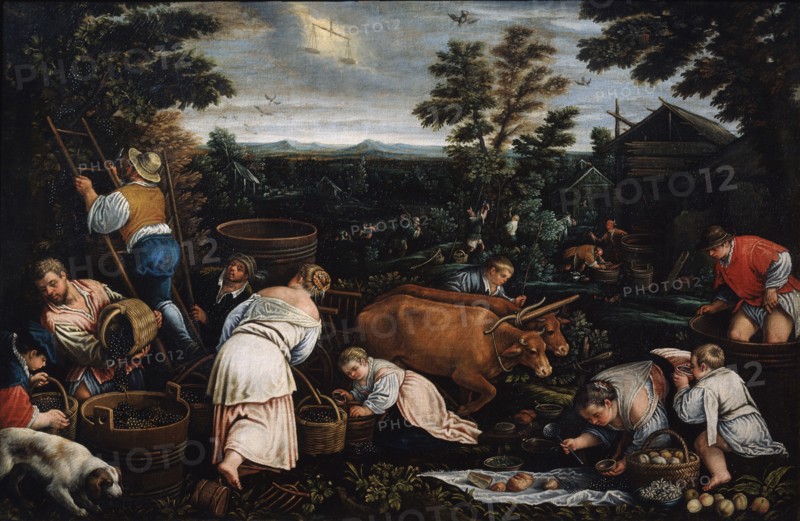 'September' (from the series 'The Seasons'), late 16th or early 17th century. Artist: Leandro Bassano