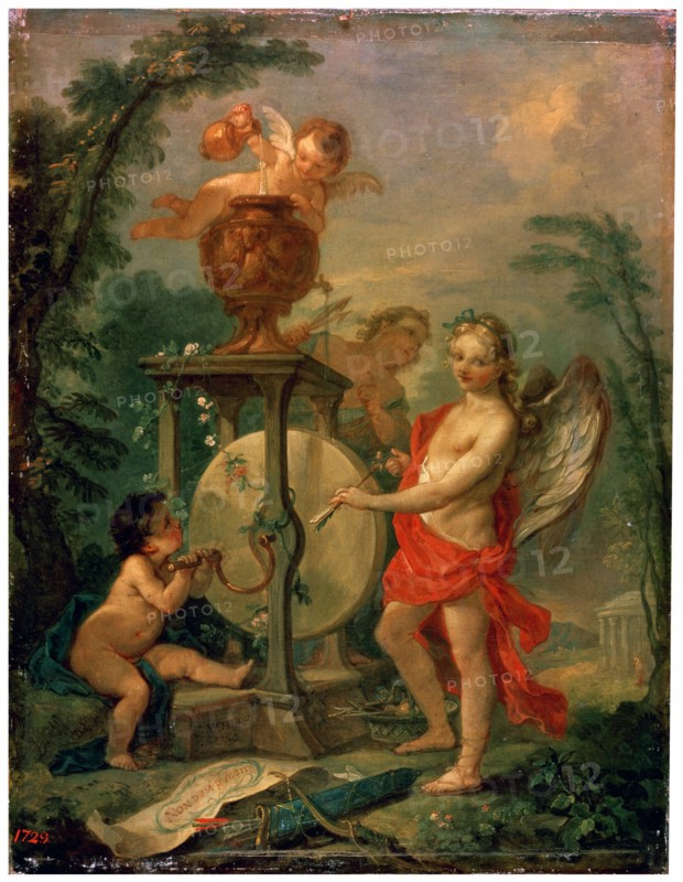 'Cupid Sharpening an Arrow', 1750.  Artist: Charles-Joseph Natoire