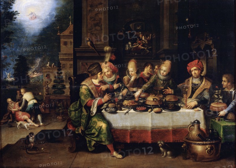 'The Parable of the Rich Man and the Beggar Lazarus', 17th century. Artist: Frans Francken II