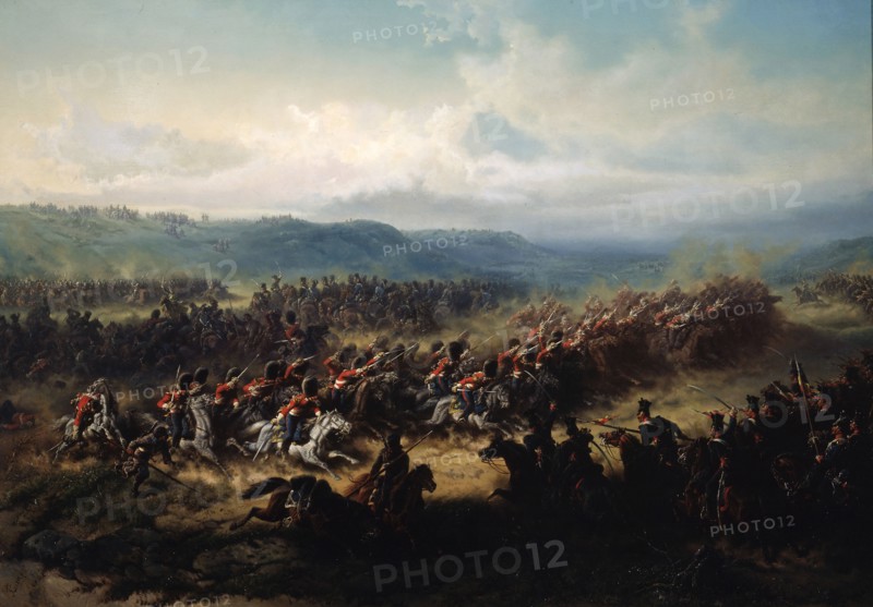 'Charge of the English Light Brigade at the Battle of Balaclava on 25 October 1854', 19th century.  Artist: Friedrich Kaiser