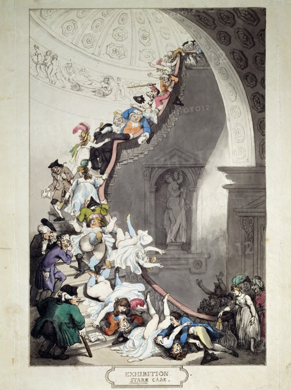 'Exhibition Stare Case', 1811.  Artist: Thomas Rowlandson