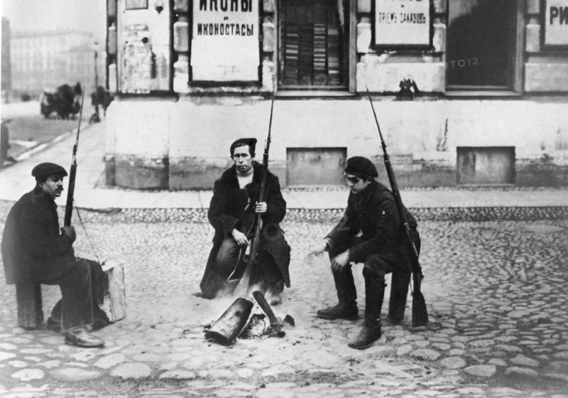 A Group of Red Guard Men. Petrograd, 1917.