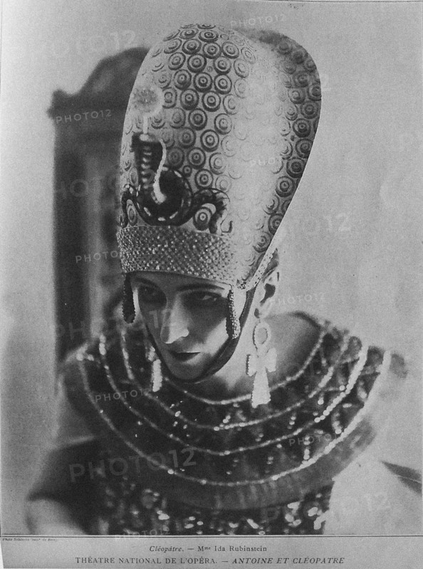 Ida Rubinstein as Cleopatra in the ballet Antoine et Cléopâtre by Florent Schmitt, c. 1920.