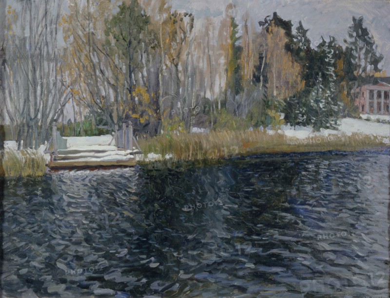First Snow, Early 20th cen.. Artist: Zhukovsky, Stanislav Yulianovich (1873-1944)