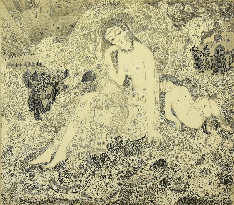 The Snow Queen, 1908. Artist: Arapov, Anatoli Afanasyevich (1876-1949)