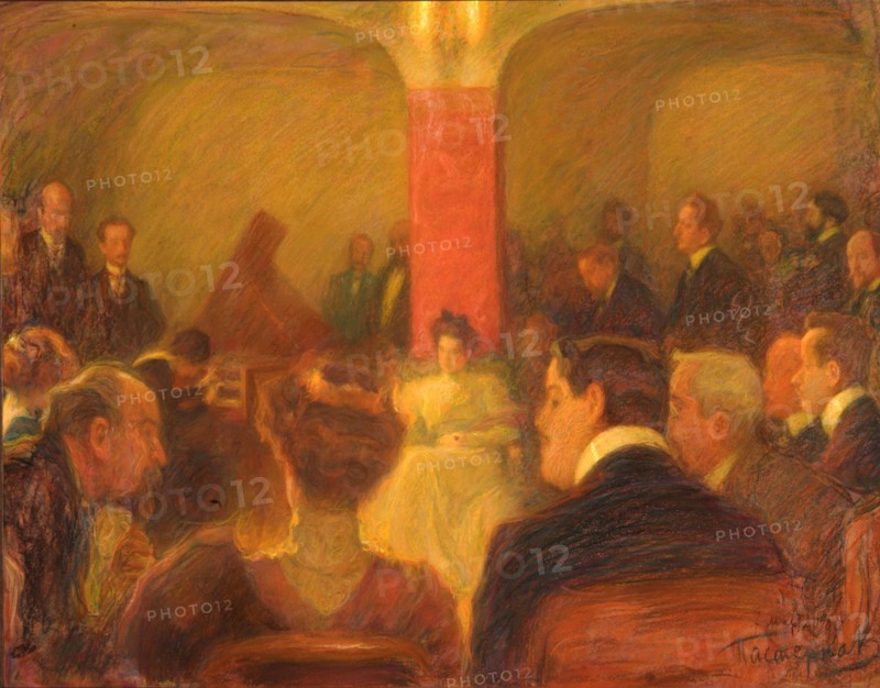Concert of Wanda Landowska, 1907. Artist: Pasternak, Leonid Osipovich (1862-1945)