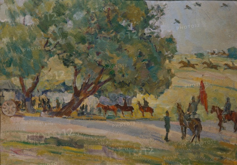Manoeuvres near Moscow, 1930-1933. Artist: Ulyanov, Nikolai Pavlovich (1875-1949)
