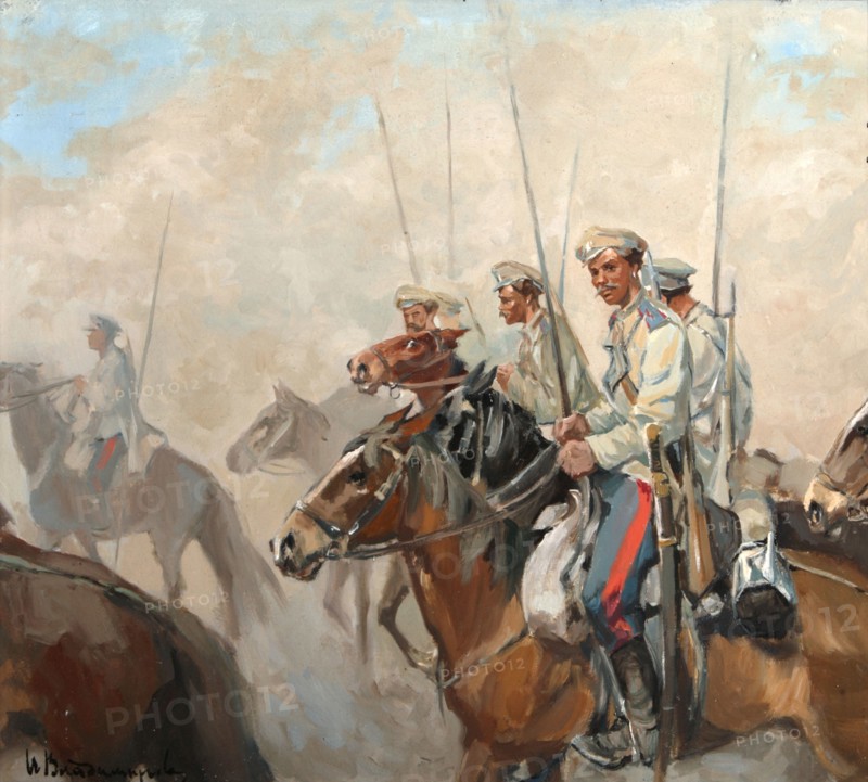 Cossacks, 1910s. Artist: Vladimirov, Ivan Alexeyevich (1869-1947)