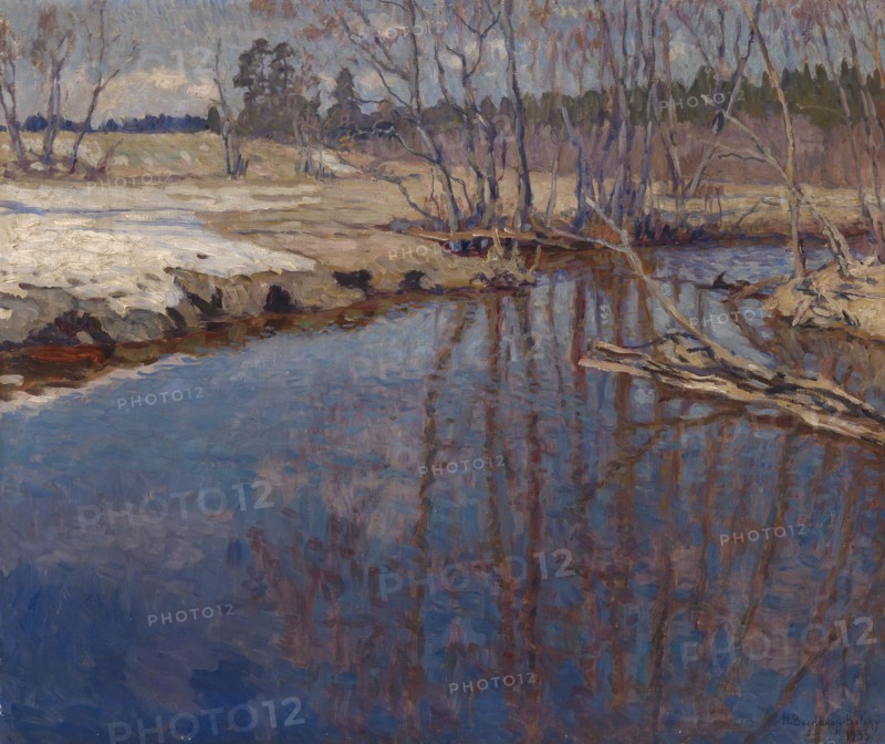 Meltwater, 1933. Artist: Bogdanov-Belsky, Nikolai Petrovich (1868-1945)