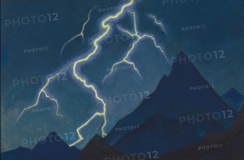 Call of the Heaven. Lightning, 1935-1936. Artist: Roerich, Nicholas (1874-1947)