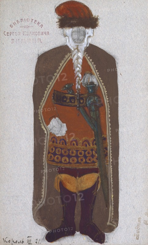 King Mark. Costume design for the opera Tristan und Isolde by R. Wagner, 1912. Artist: Roerich, Nicholas (1874-1947)