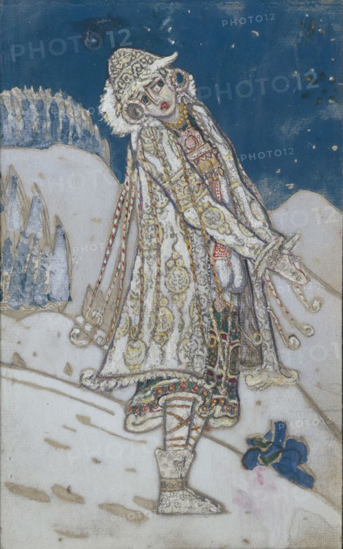 Costume design for the theatre play Snow Maiden by A. Ostrovsky, 1912. Artist: Roerich, Nicholas (1874-1947)