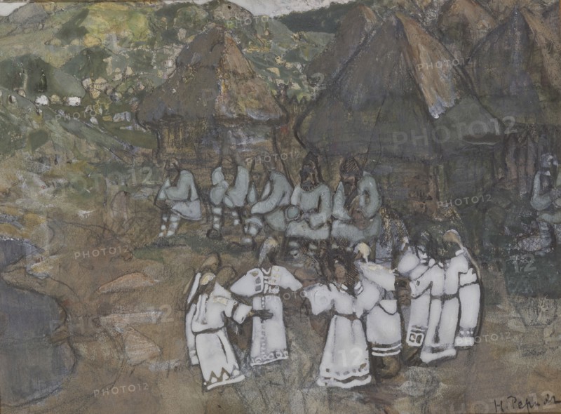 Circle Dance, Early 1900s. Artist: Roerich, Nicholas (1874-1947)