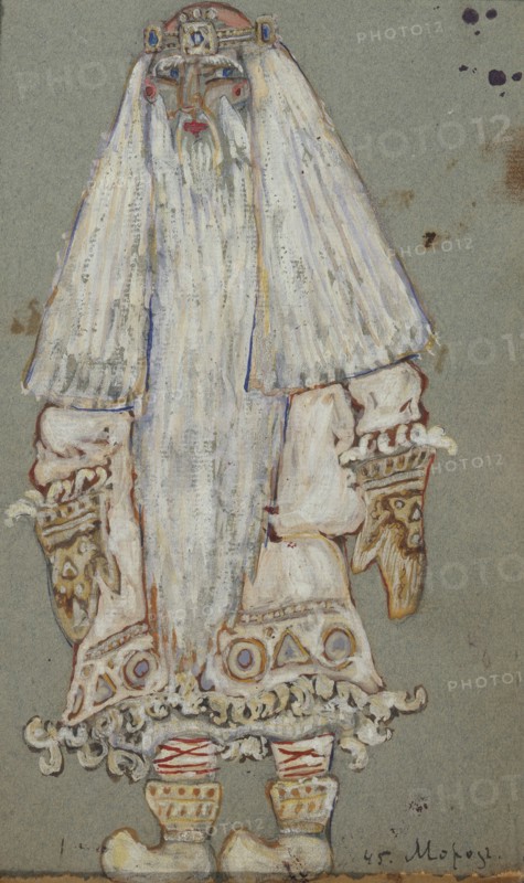 Ded Moroz. Costume design for the theatre play Snow Maiden by A. Ostrovsky, 1912. Artist: Roerich, Nicholas (1874-1947)