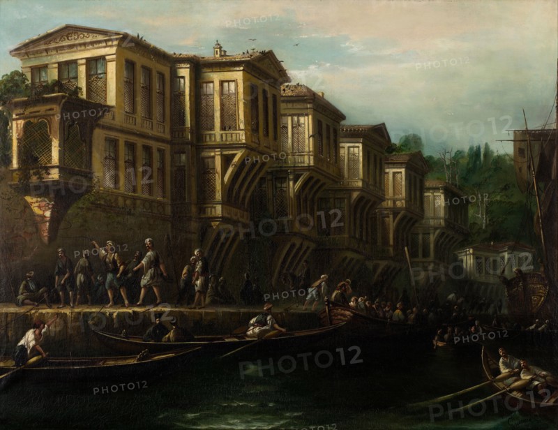 Said Pasha Waterfront Mansion, Second Half of the 19th cen.. Artist: Jivanian, Megerdich (1848-1906)