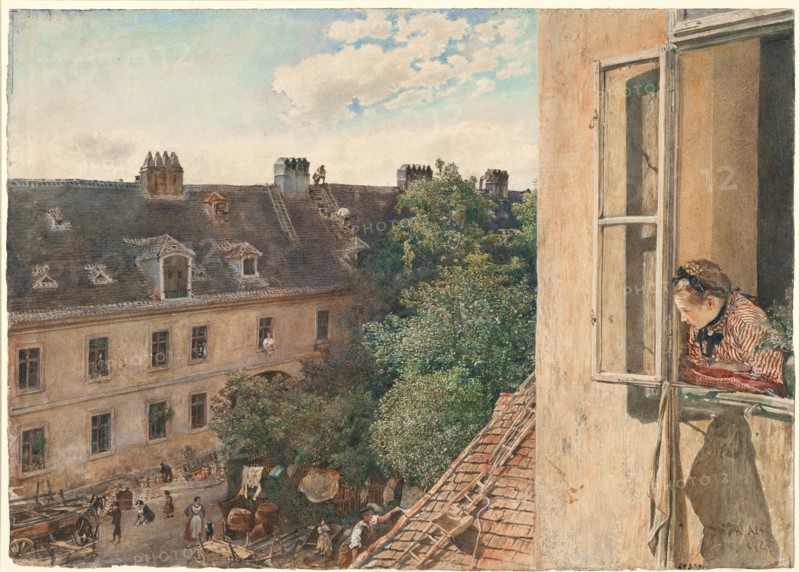 View of the Alservorstadt, 1872. Artist: Alt, Rudolf von (1812-1905)