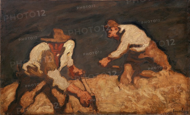 Reapers in a Gathering Storm, 1912. Artist: Egger-Lienz, Albin (1868-1926)