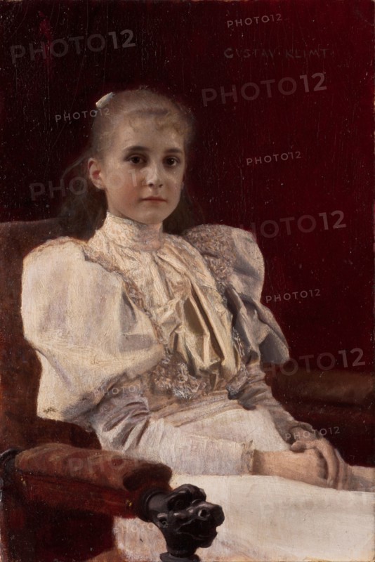 Seated Young Girl, 1894. Artist: Klimt, Gustav (1862-1918)