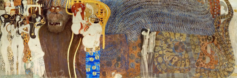 The Beethoven Frieze, Detail: The Hostile Forces, 1902. Artist: Klimt, Gustav (1862-1918)