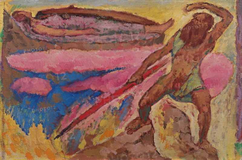Wotan and Brünhilde, c. 1916. Artist: Moser, Koloman (1868-1918)