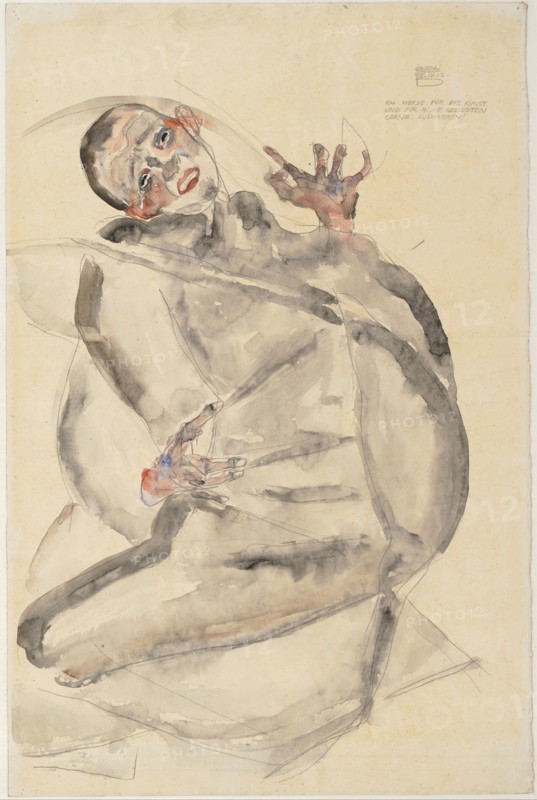 I Will Gladly Endure for Art and My Loved Ones, 1912. Artist: Schiele, Egon (1890?1918)