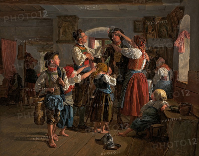 The Conscript?s Farewell, 1854. Artist: Waldmüller, Ferdinand Georg (1793-1865)