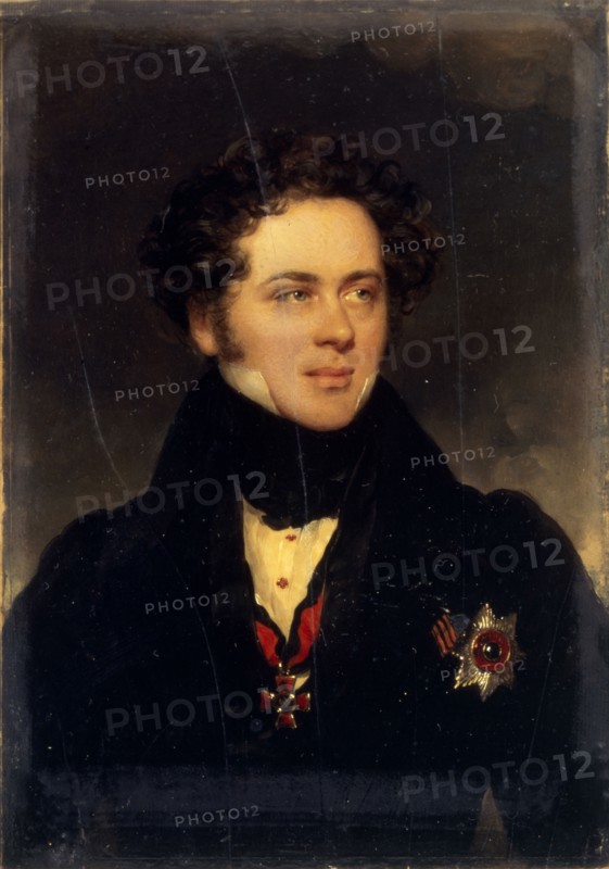 Portrait of Count Alexey Alexeyevich Perovsky (1787-1837), writer Antony Pogorelsky, 1827. Artist: Daffinger, Moritz Michael (1790-1849)