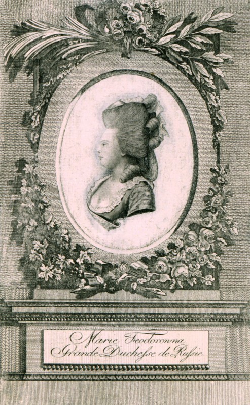 Portrait of Grand Duchess Maria Feodorovna (Sophie Dorothea of Württemberg) (1759-1828), 1781. Artist: Loeschenkohl, Johann Hieronymus (1753-1807)