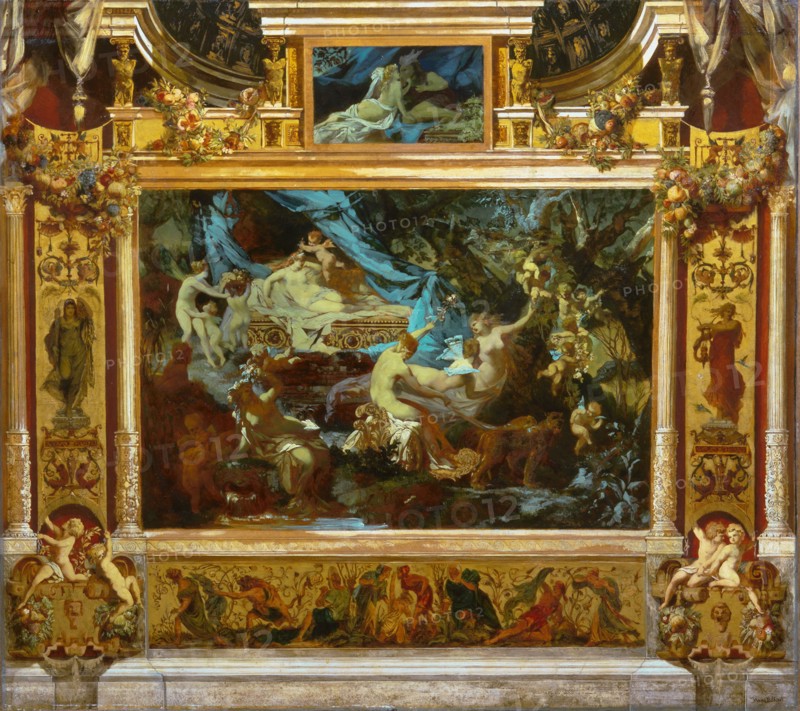Design for Theater Curtain (A Midsummer Night's Dream), 1872. Artist: Makart, Hans (1840-1884)