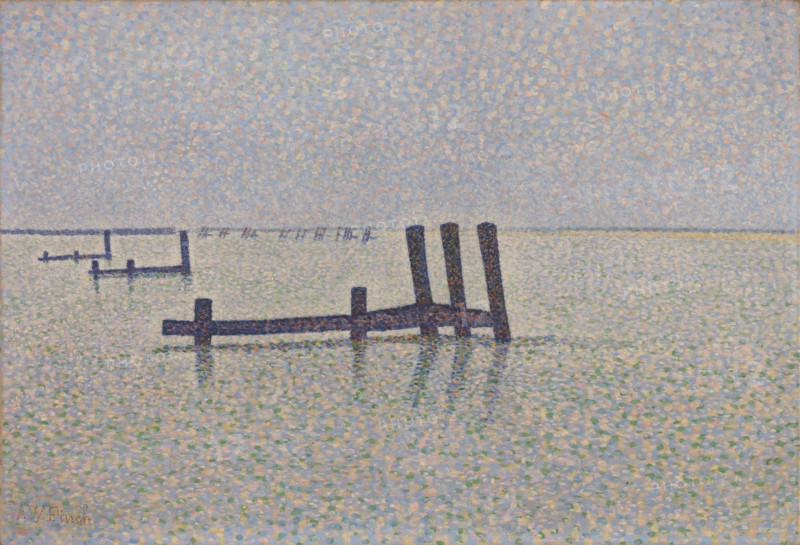 The Channel at Nieuwpoort, c. 1889. Artist: Finch, Alfred William (1854-1930)